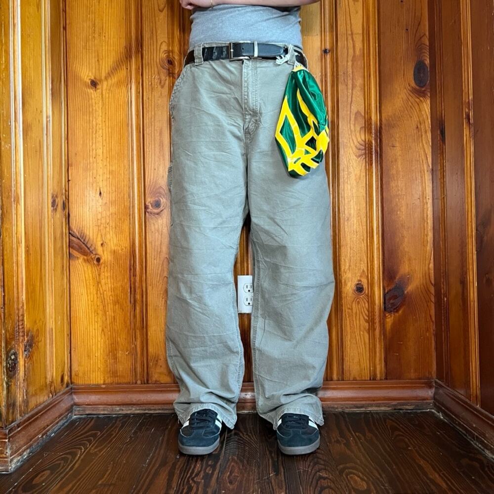 Carhartt 38x32 Workwear Carpenter Pants Gray Relaxed